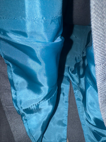 Caldene Grey Ladies 34” Show Jacket Turquoise Velvet Collar #72