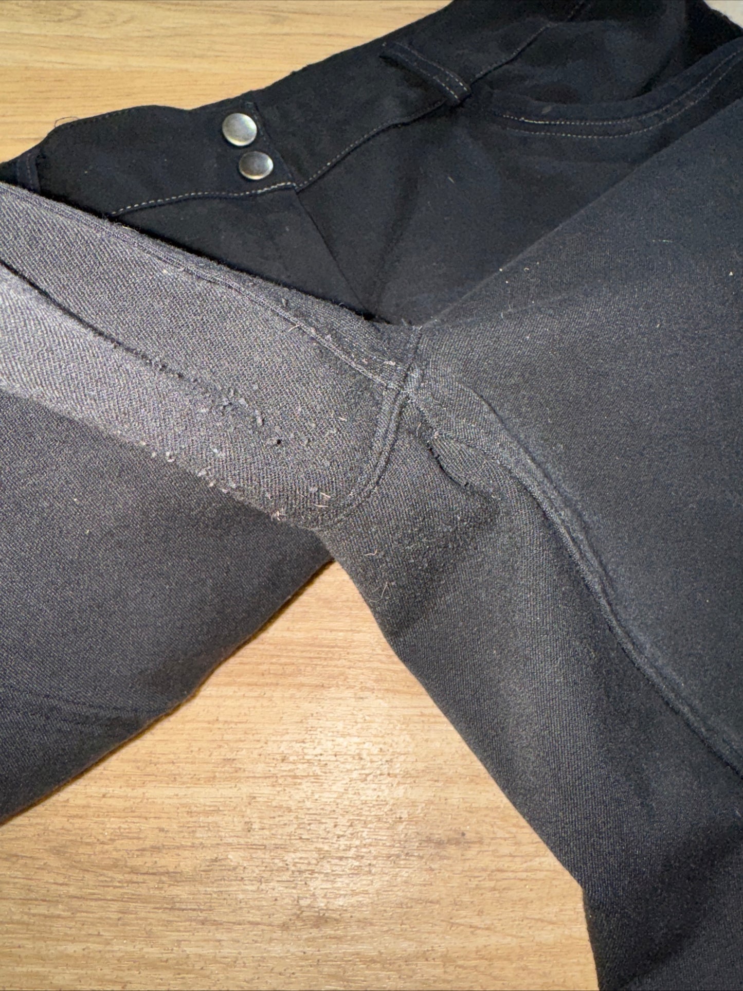 Just Togs Black Stretchy Breeches | Silicone Grip Knees | Ladies Size 16