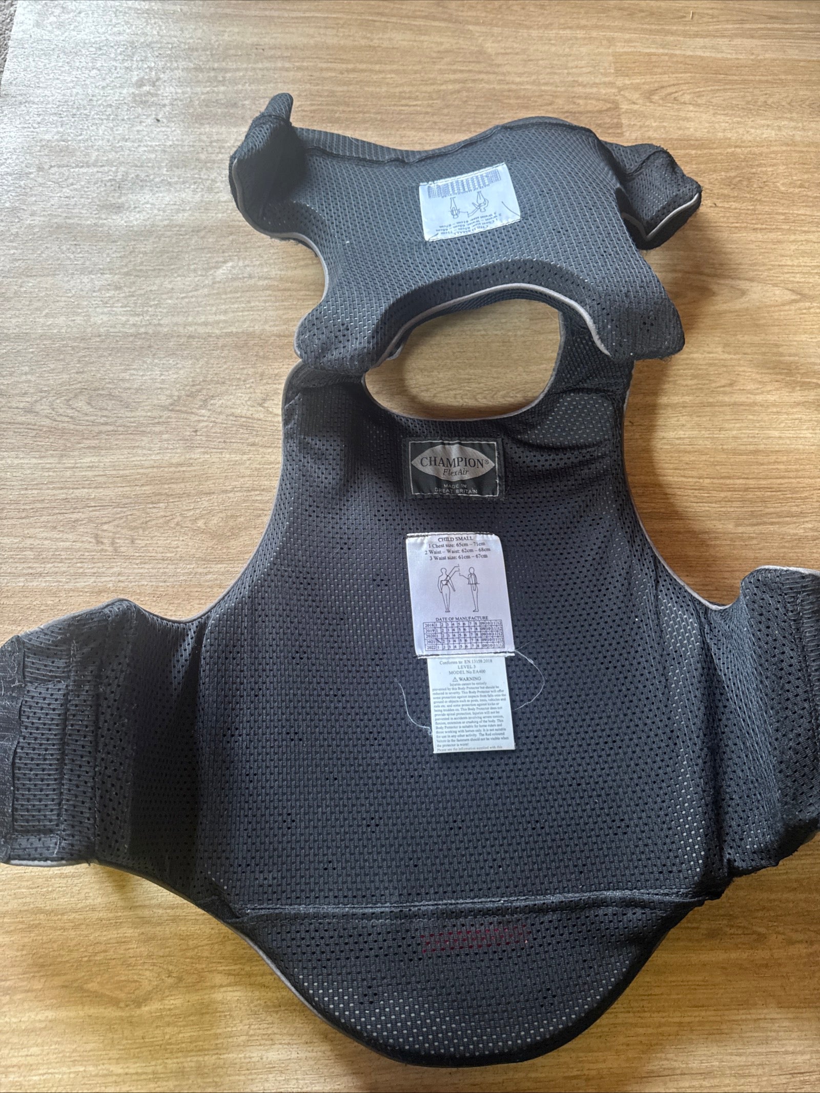 Champion 2018 Size Small Childs Body Protector