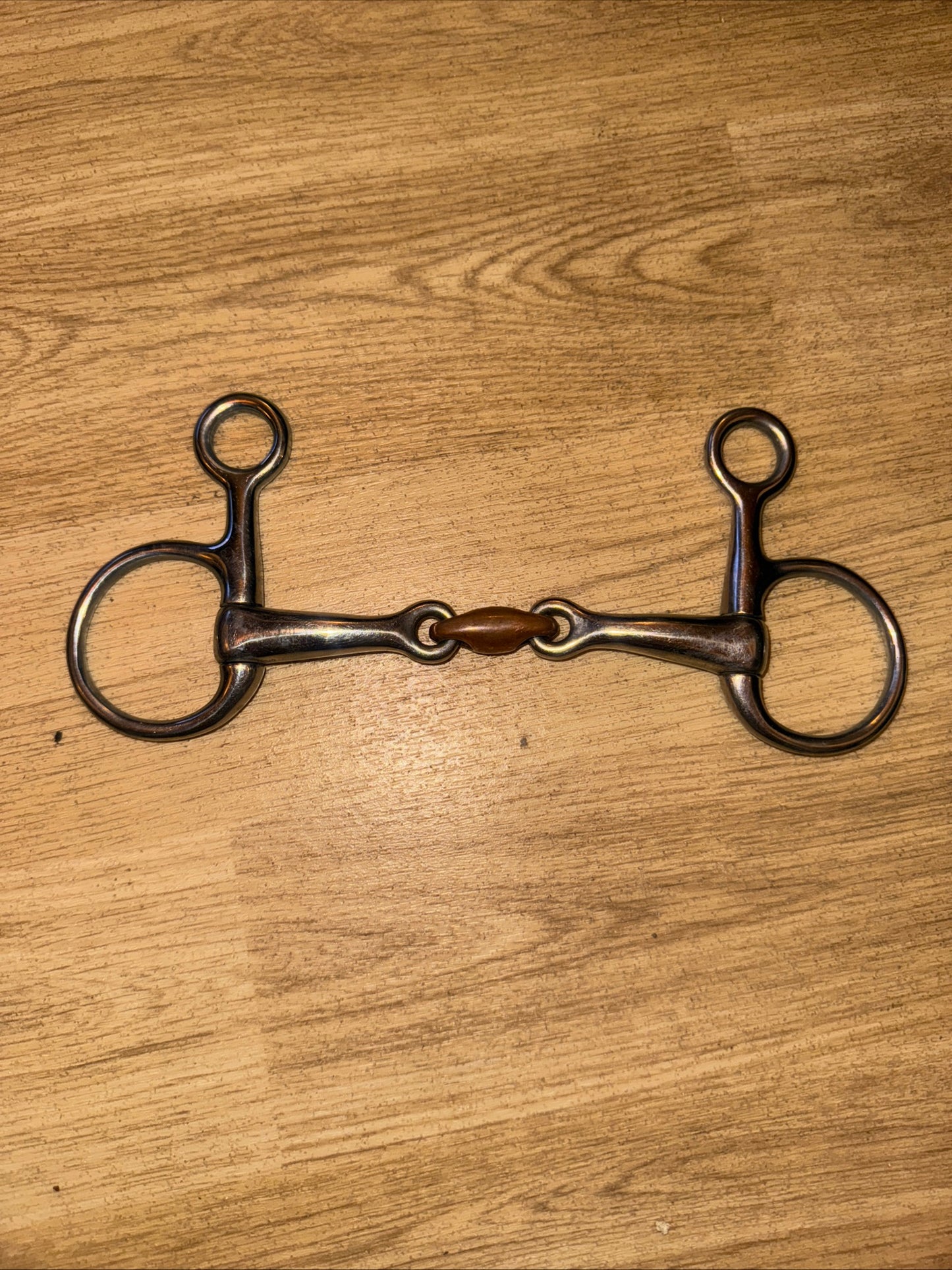 5.5” Hanging Cheek Snaffle - Copper Lozenge