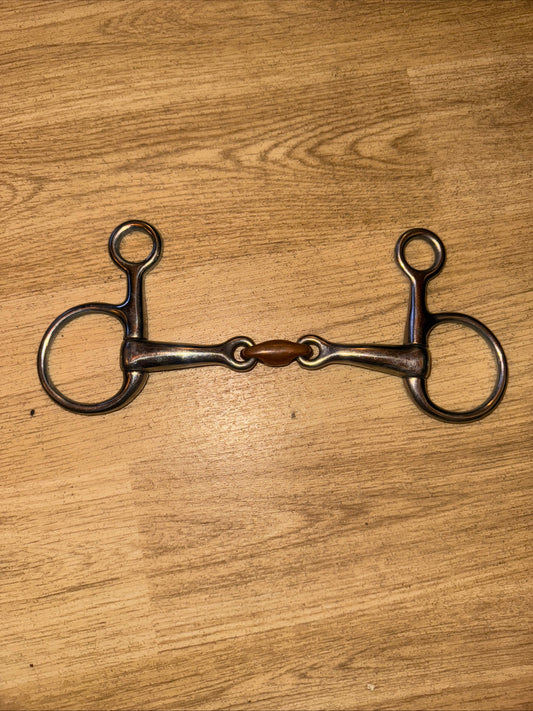 5.5” Hanging Cheek Snaffle - Copper Lozenge