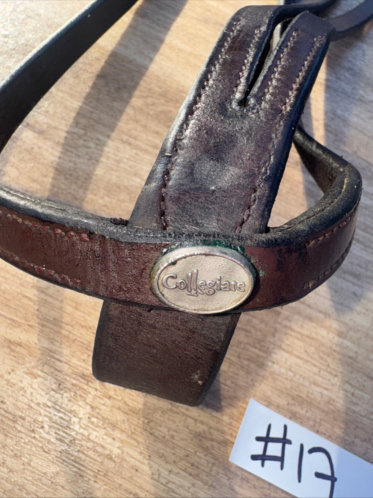 Collegiate Brown English Leather Full Size Running Martingale #17