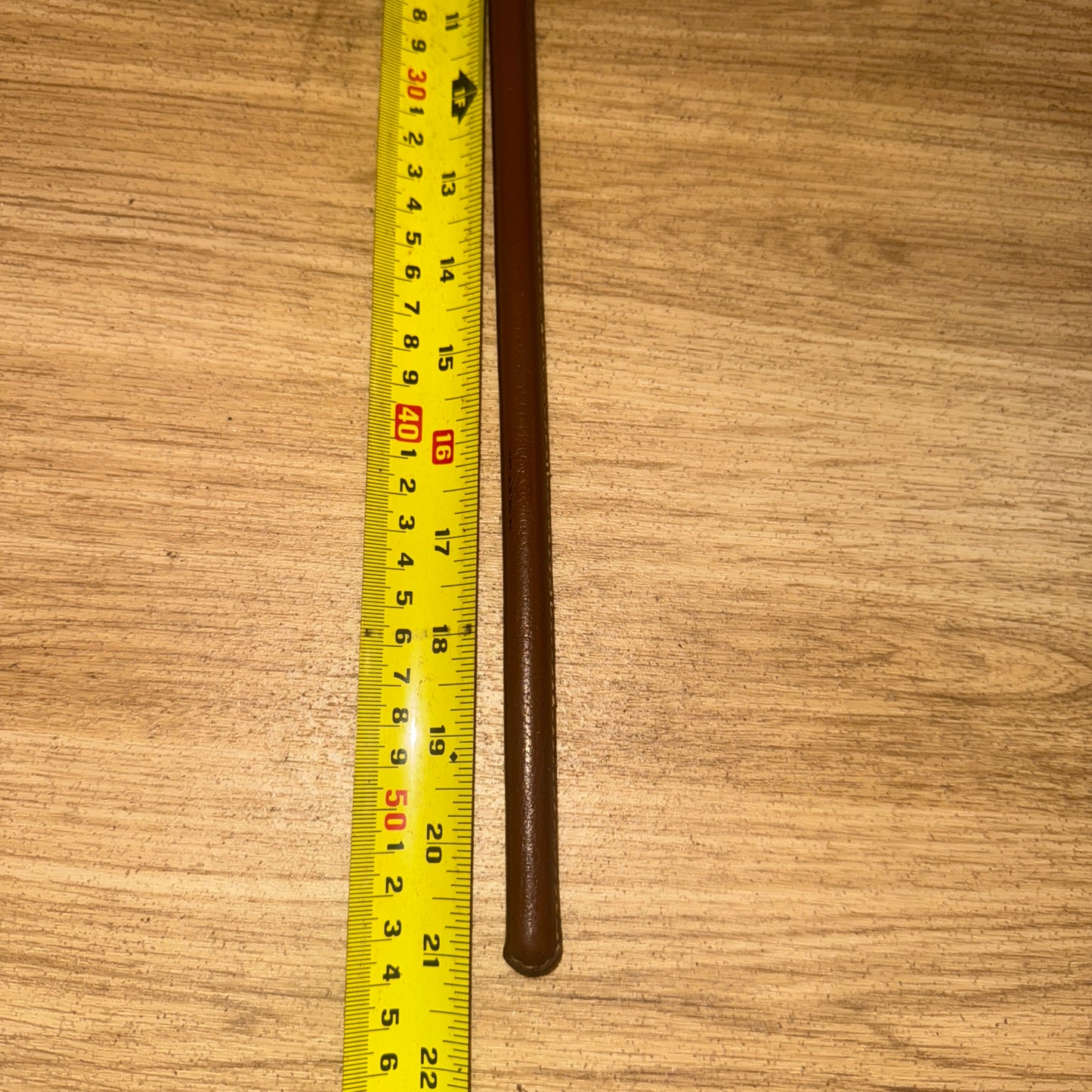 Brown Leather Show Cane