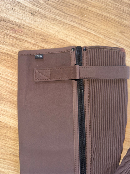 New Brown Suede Effect Half Chaps XL More XXL | Horse Riding Gear