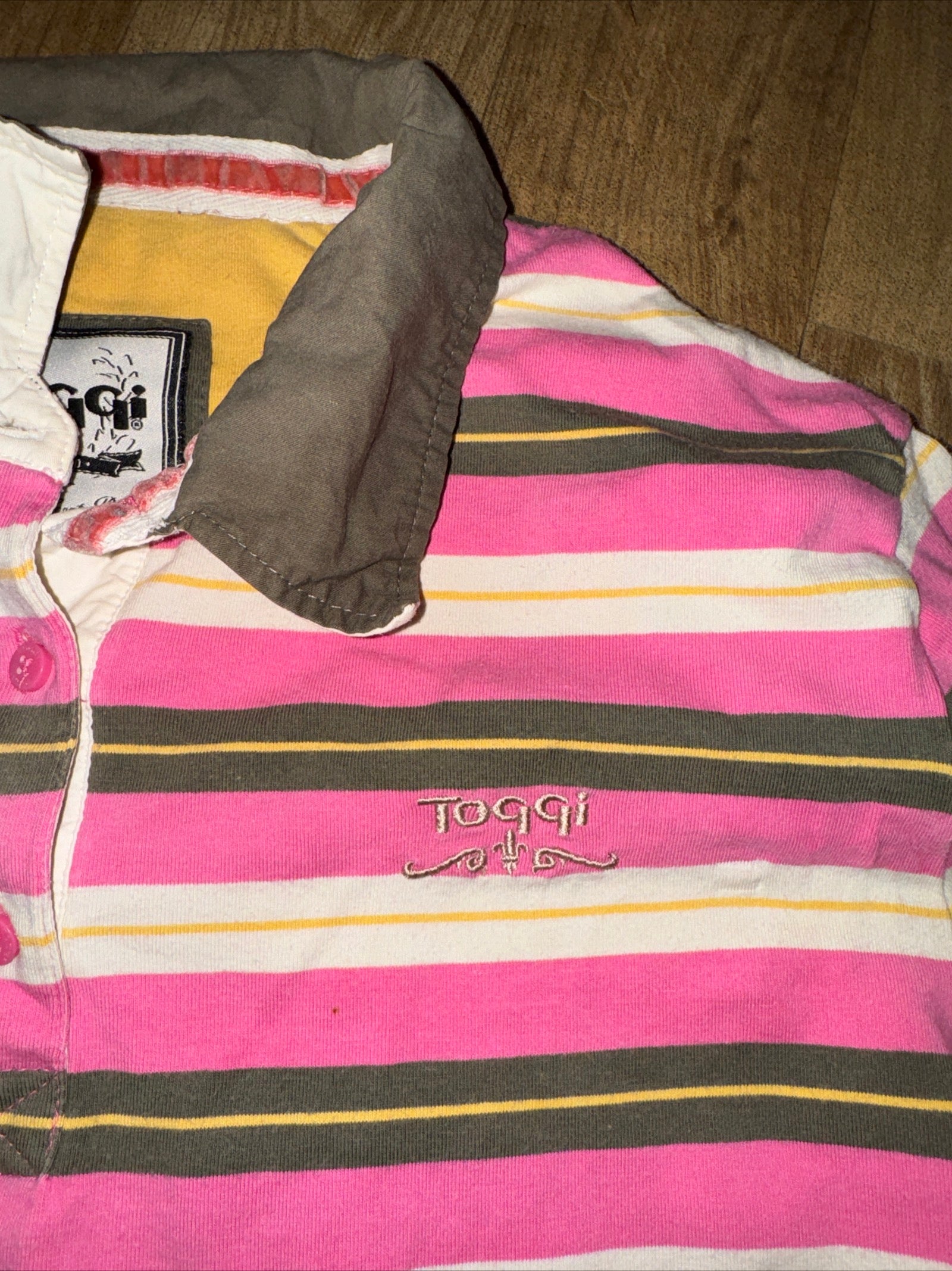Toggi Pink Stripe Size 18 Polo Top