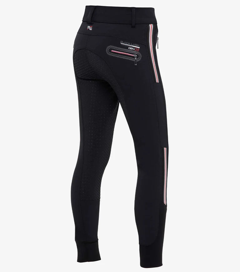 Premier Equine Mini Ralla Girl's Full Seat Gel Riding Breeches - Black or Navy