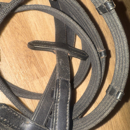 Kieffer Continental Webbing Black Reins Full Size 54” | Second Hand Tack #777