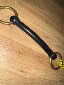 5” Inhand Nylon Snaffle - Brass Rings