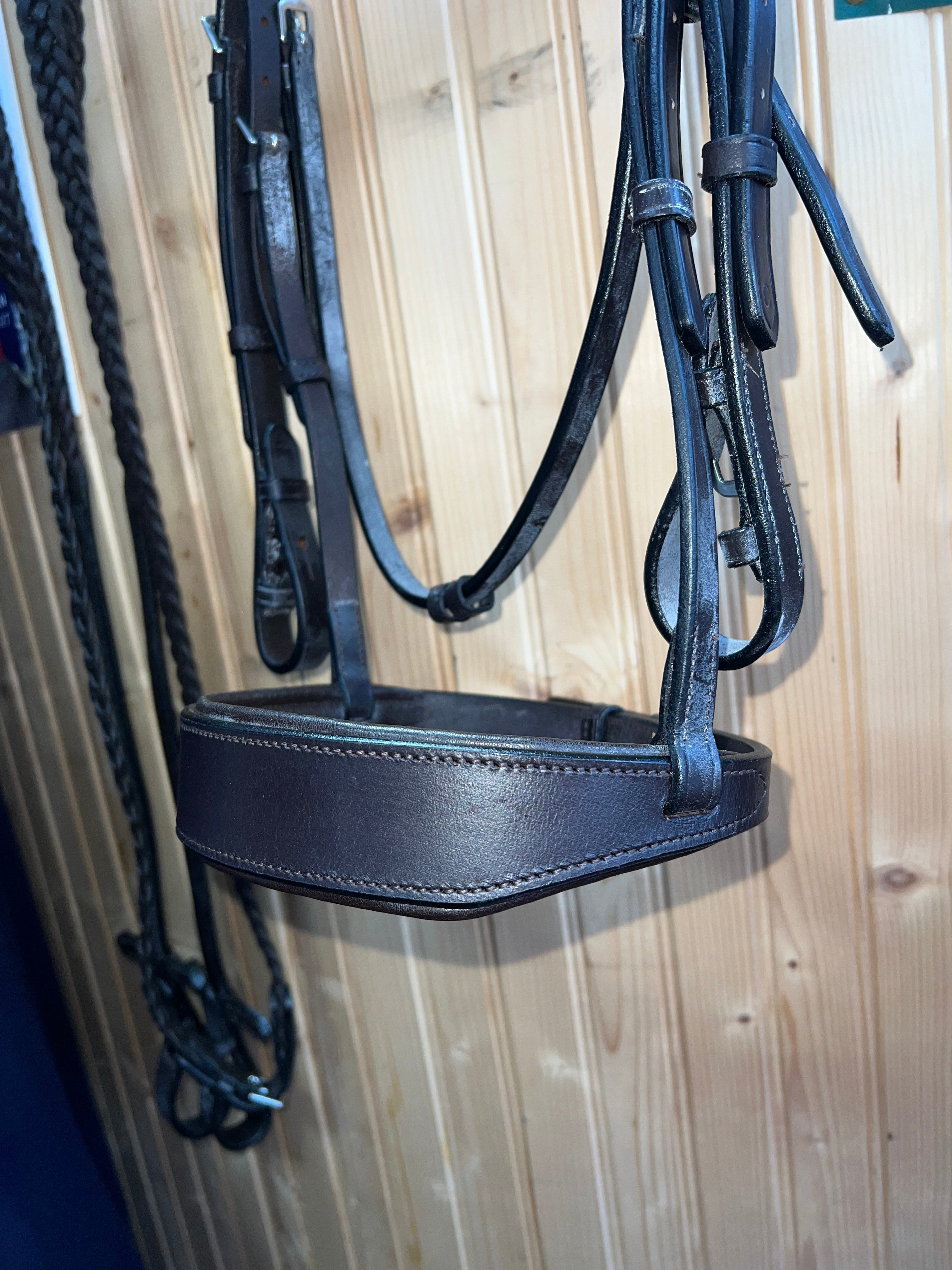 Anatomical Plaited Hunter Bridle - Cut Away Noseband