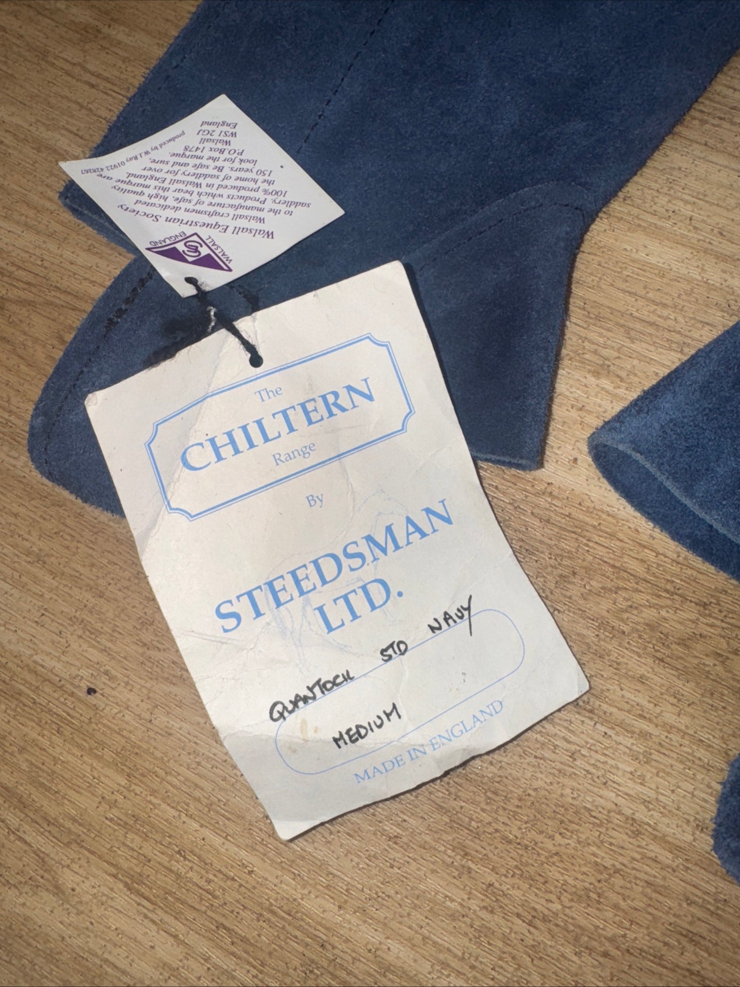 Steedman Blue Ladies Medium Suede Chaps