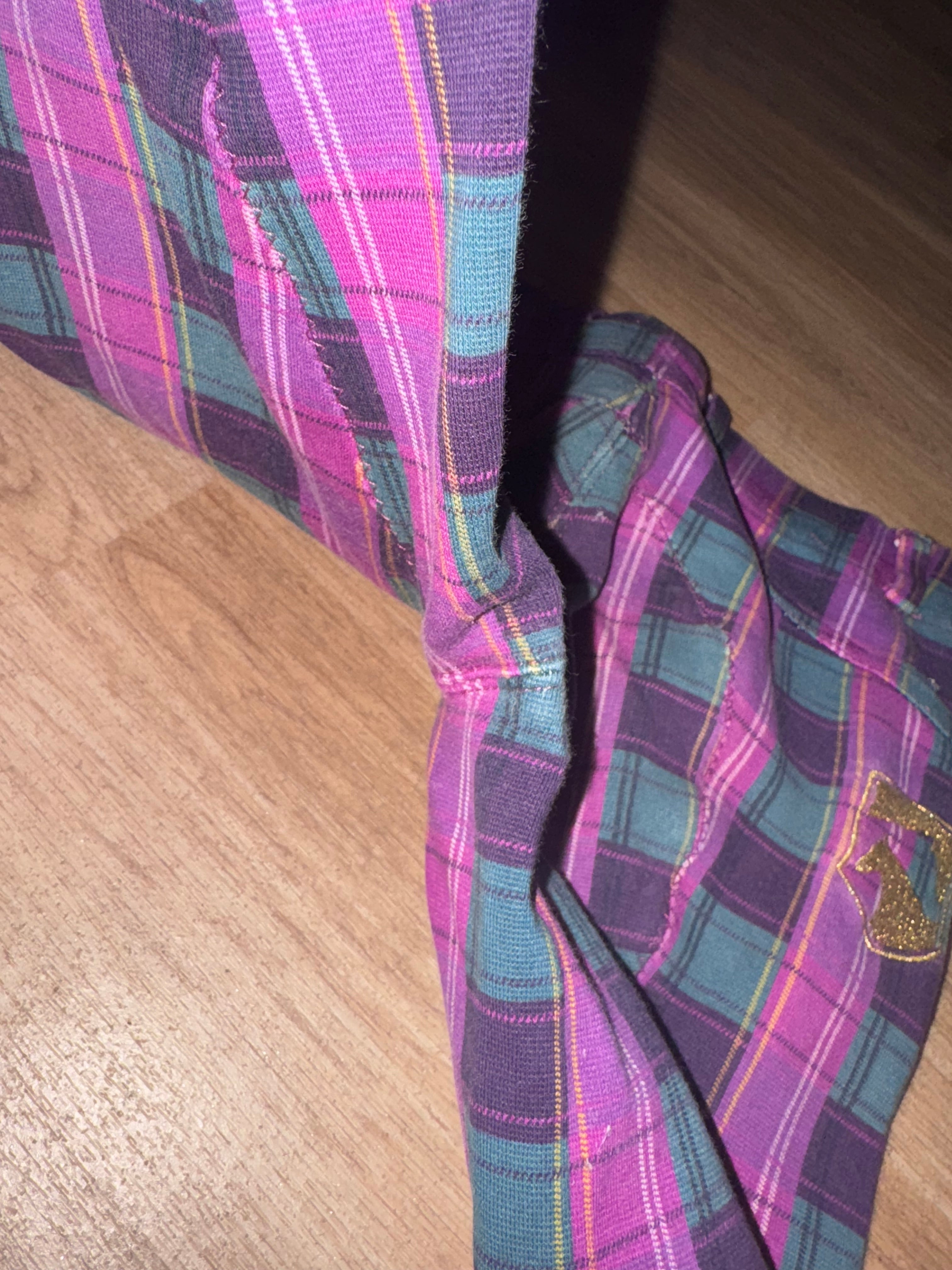 Requisite 7/8yrs Purple Check Jodphurs