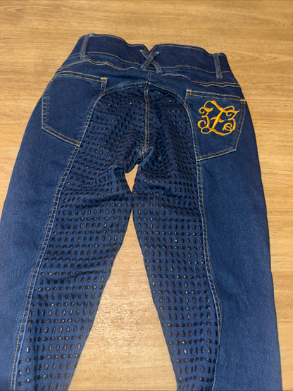 Denim Stretch Full Gel Seat Breeches - Ladies 26”