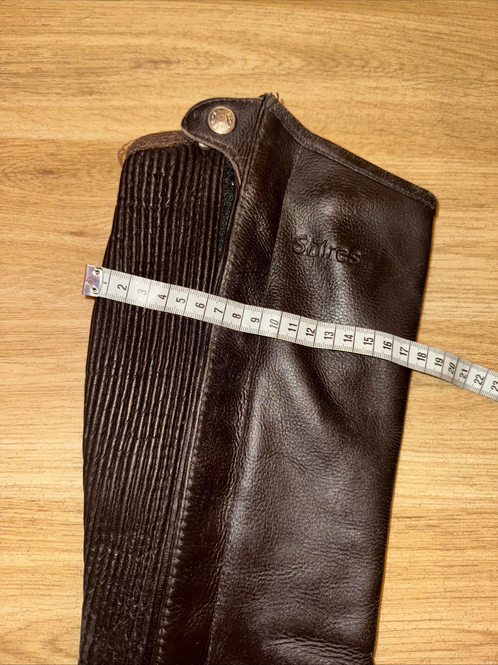 Shires Brown Leather Half Chaps - Ladies Medium