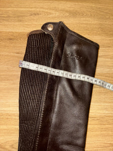 Shires Brown Leather Half Chaps - Ladies Medium