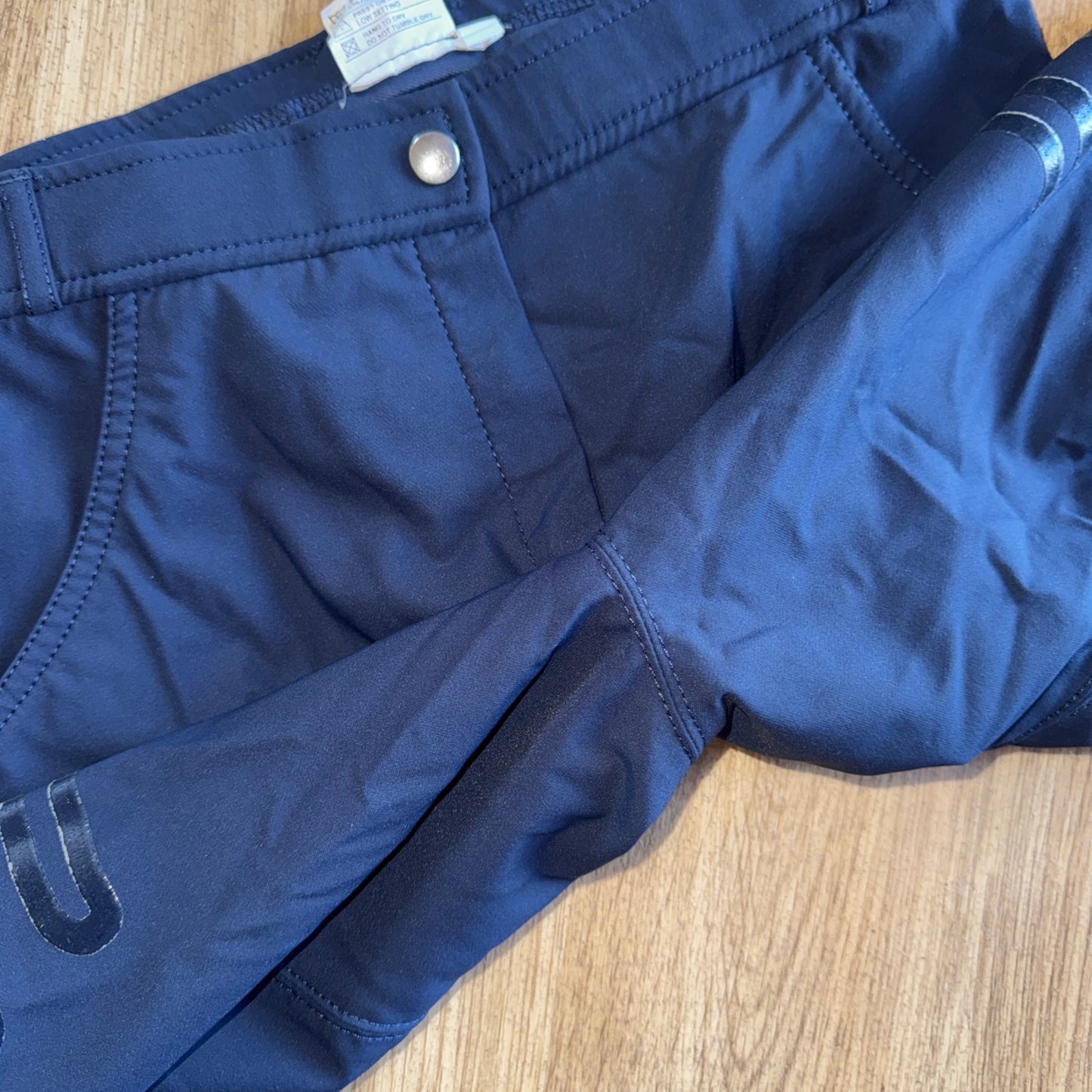 Silicone Grip Navy Shell Ladies Breeches 32”