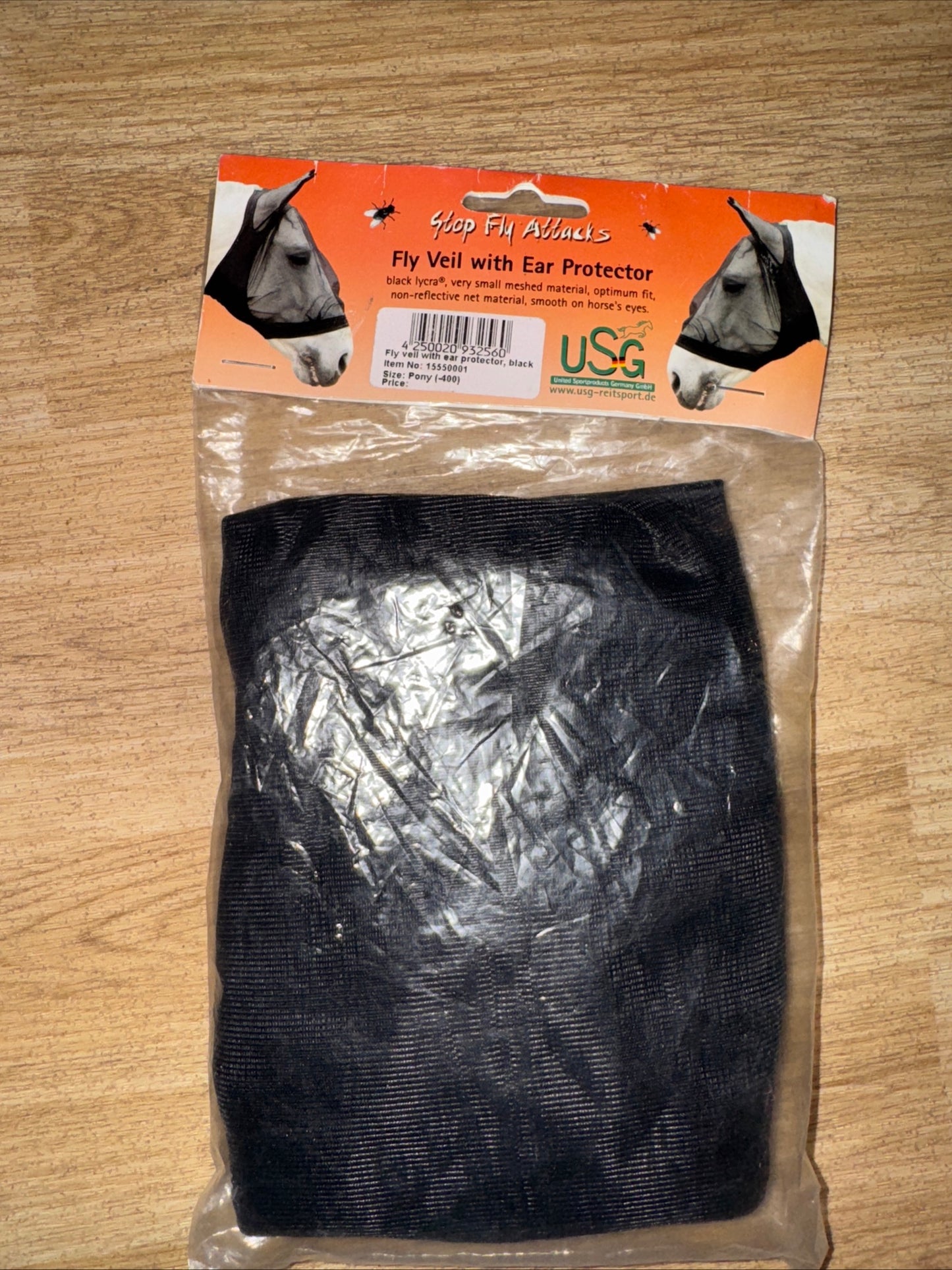 USG Lycra PONY Stretch Fly Mask .