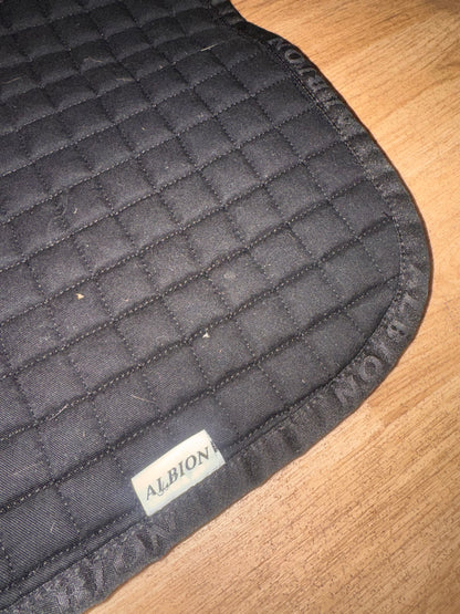 Albion Black Dressage Square Saddle Pad Full Wool Mix Padding