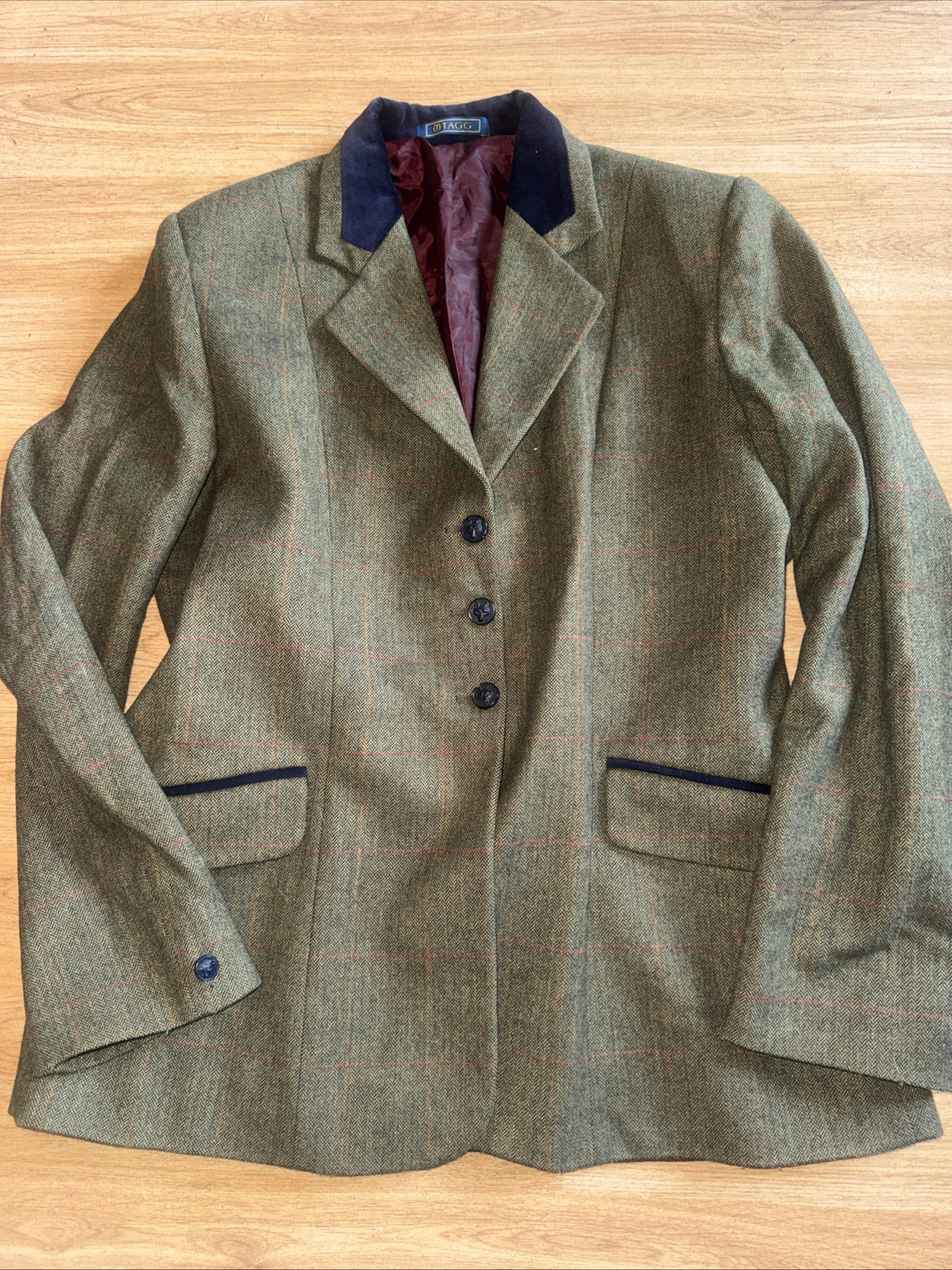 Tagg Dark Green Tweed Show Jacket Ladies 38” | Horse Show Showing #51
