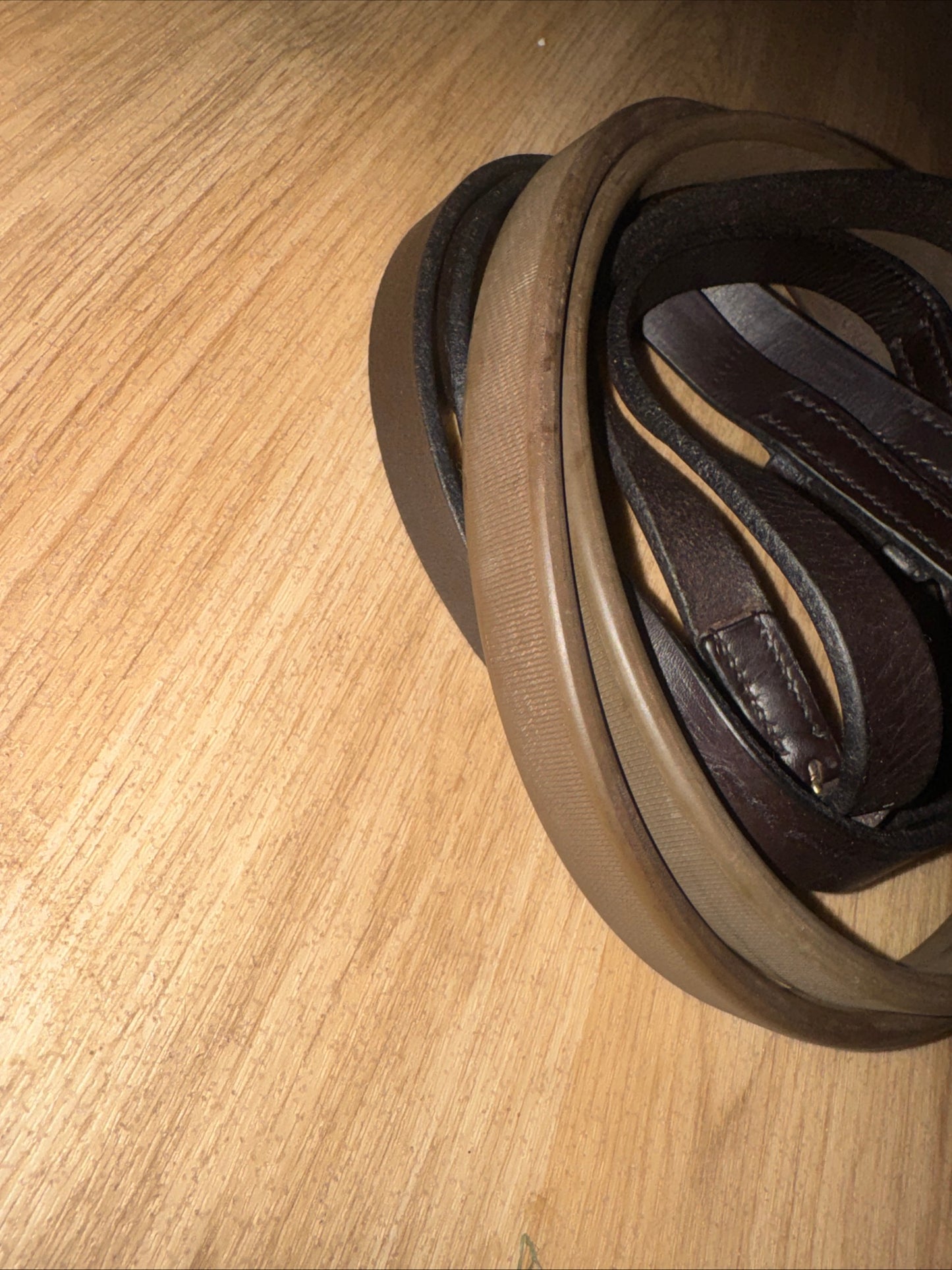 Brown Rubber EVENTA Reins Size X Full | Second Hand Horse Tack #890