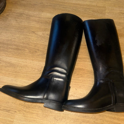 Harry Hall Long Rubber Riding Boots - Size 40 - 6 6.5 Winter Lined