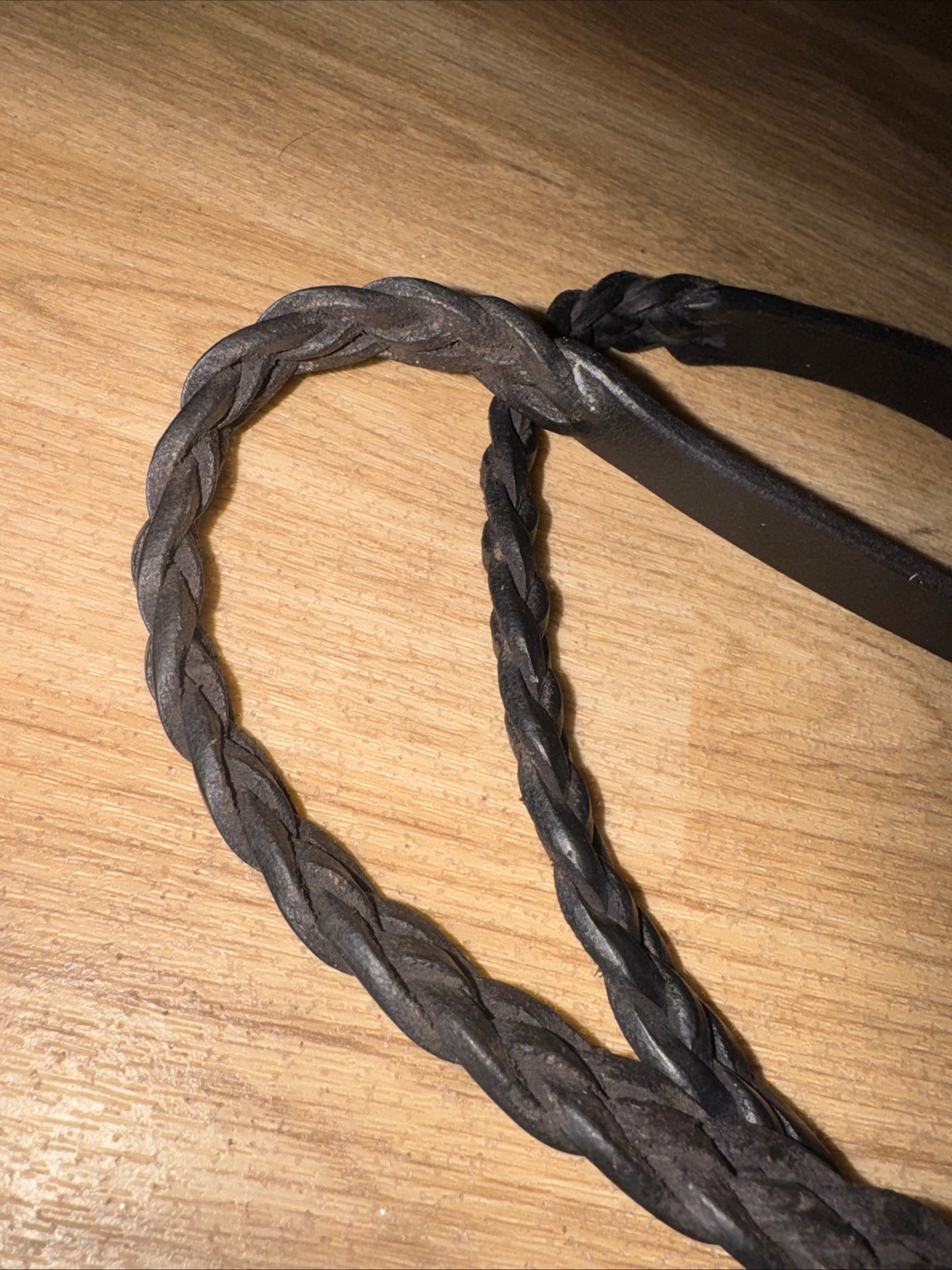English Leather Black 58” Plaited Reins / Showing Show #341