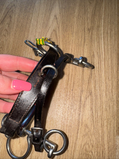 Curved 5” Pelham & Lip Strap Leather Curb Strap - Free Post