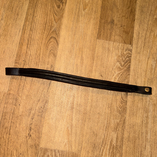 Whitaker Black Raised Leather Browband | Size Pony #213