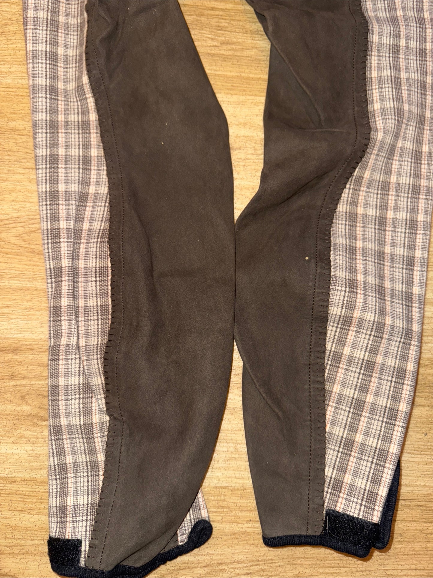 Pikeur Beige Check Ladies 26” Breeches - Full Suede Seat