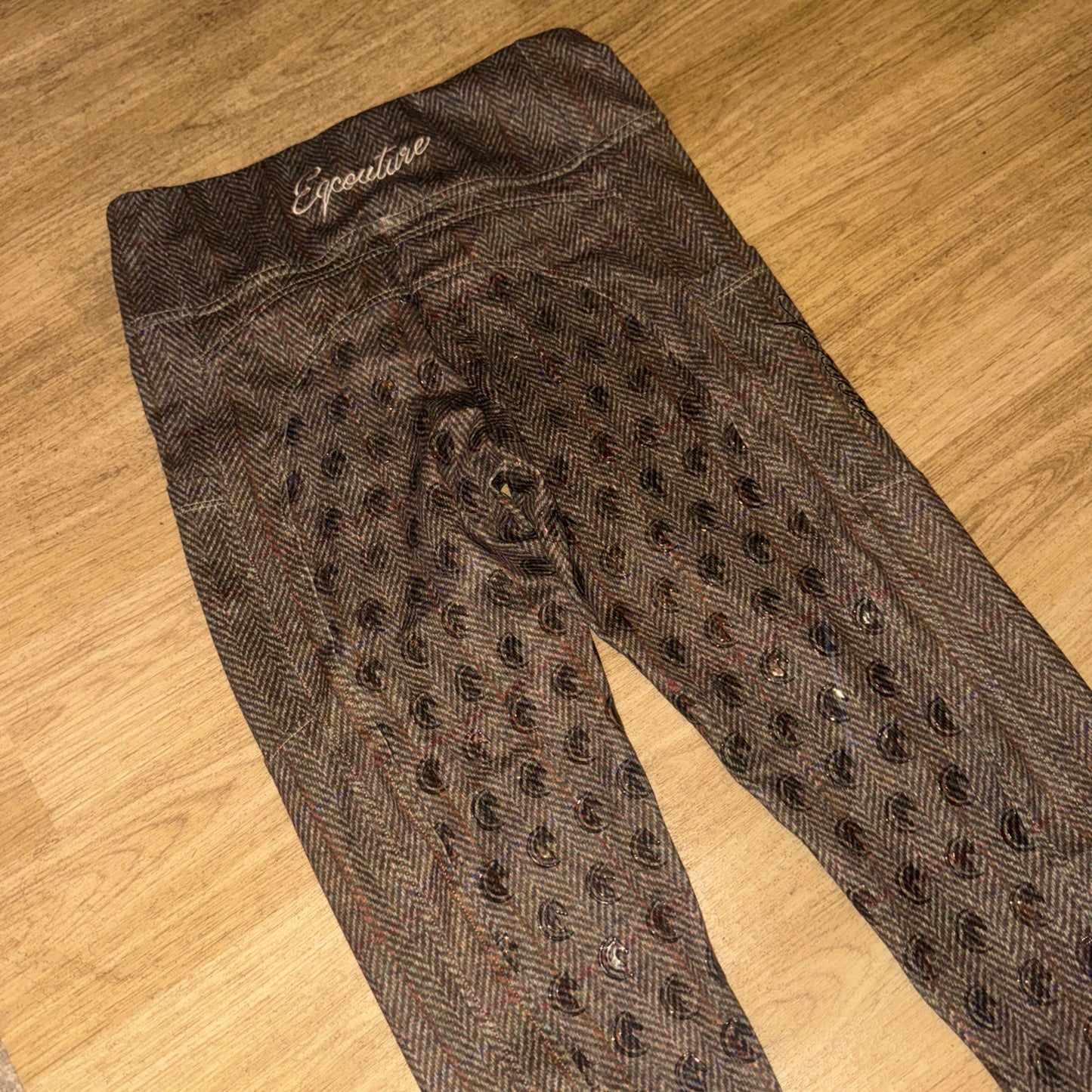 Eqcouture Tweed Look Riding Tights - Medium - NEW