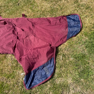Burgandy 6’6 Stable Sheet  - Travel Rug