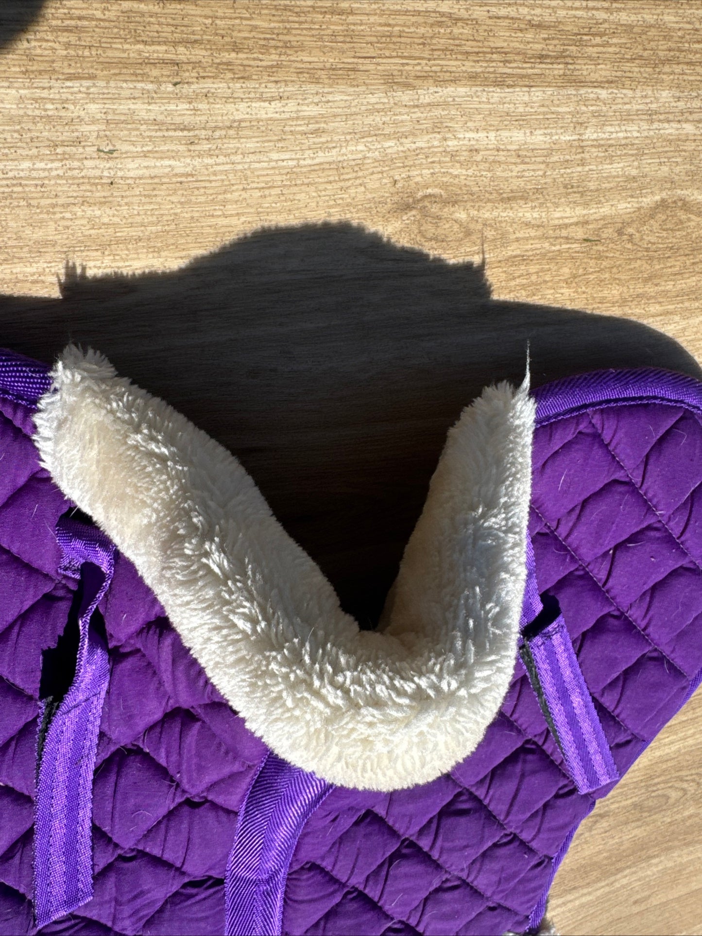 Full Size Purple Fluffy Half Pad | Second Hand Horse Tack