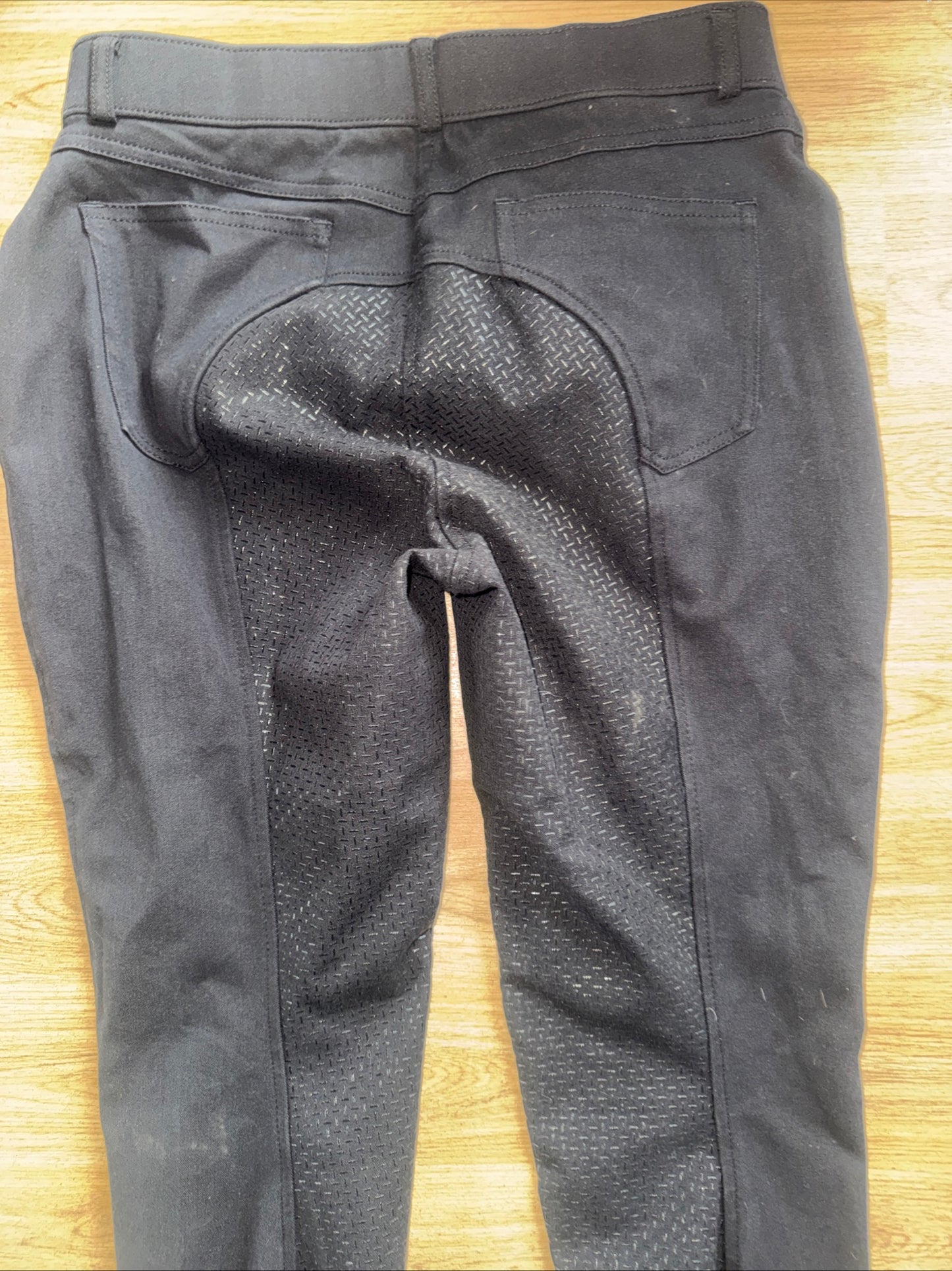 Hkm Stretchy Black Breeches | Ladies 30” | Full Silicone Grip Seat