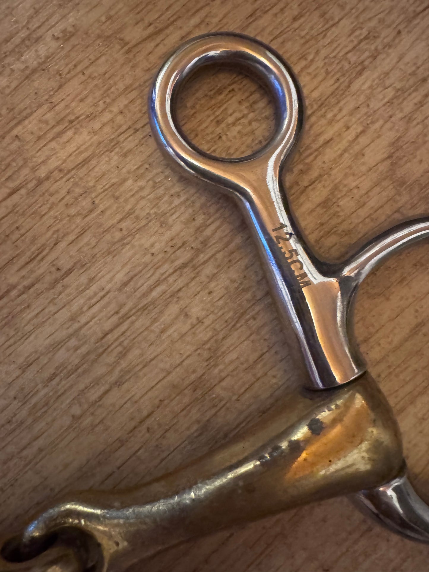 5” Gold Coloured Hanging Cheek Snaffle