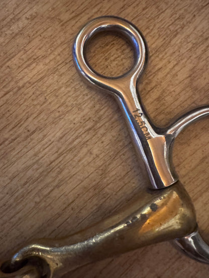 5” Gold Coloured Hanging Cheek Snaffle