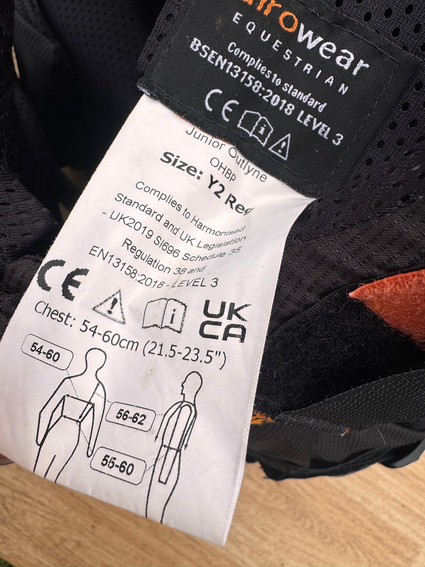 Airowear Childs Y2 Regular Body Protector 2018 | Upto Current Standards Pc Comp