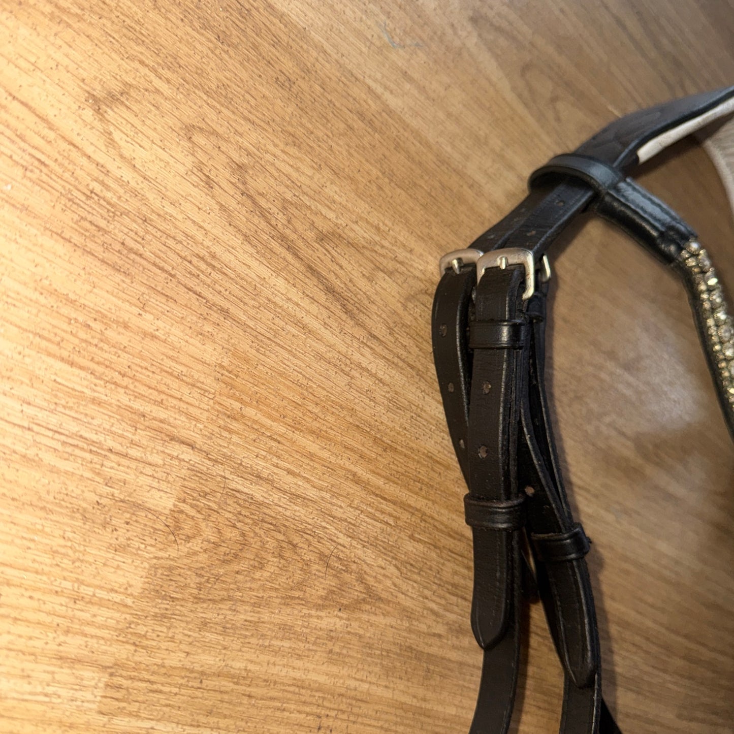 Black Patent Flash Bridle with Diamante Browband – Full #81