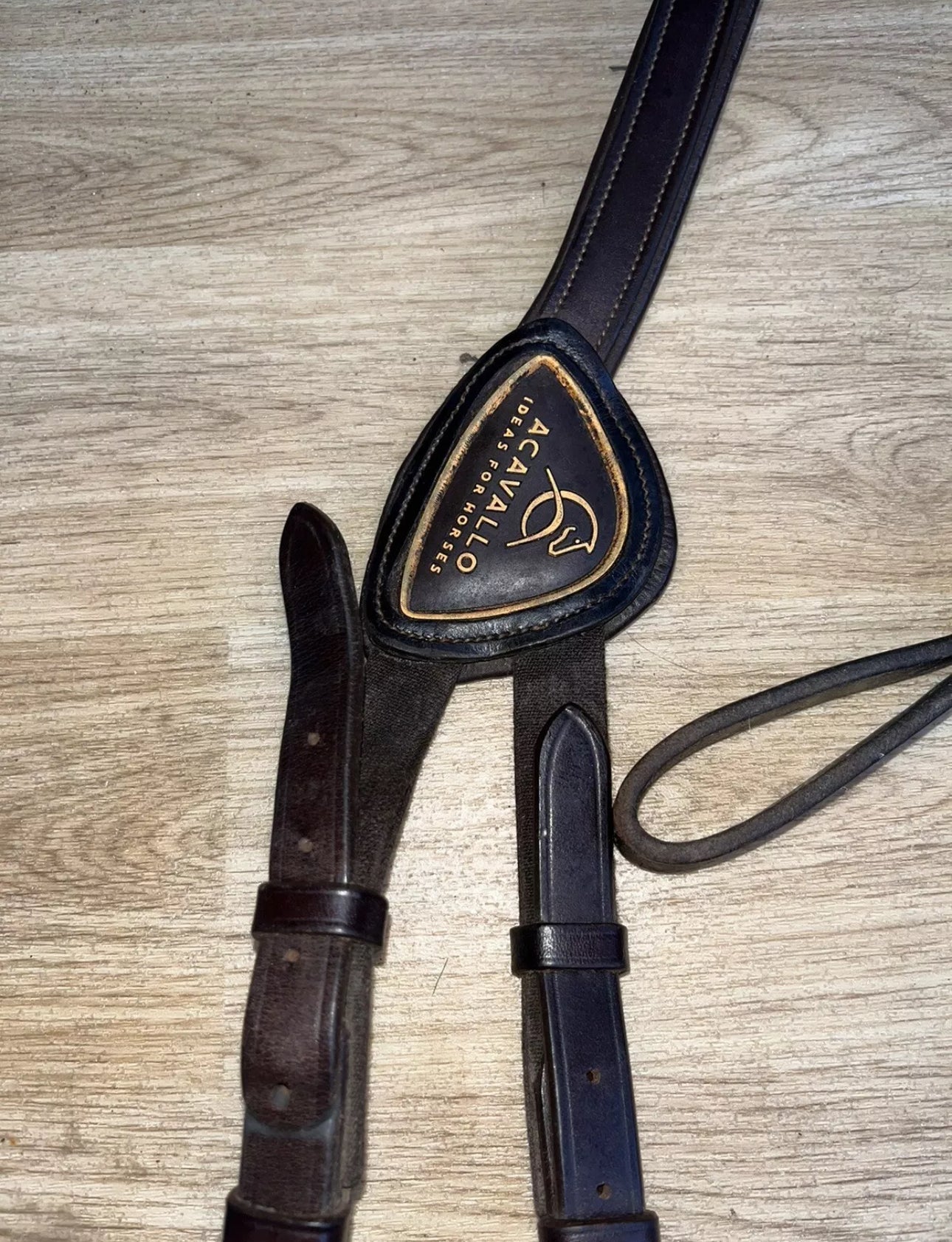 Acavallo 5 Point Brown Leather Full Size Breastplate #4