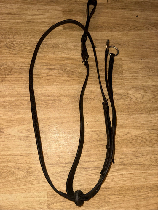 Ascot Cob Size Running Martingale Leather Black #22 Second Hand Horse Tack