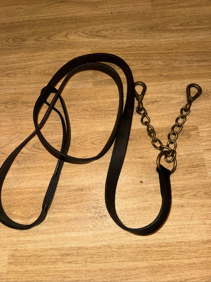 English Leather Black Inhand Showing Lead And Coupling #1 Show Horse Cob