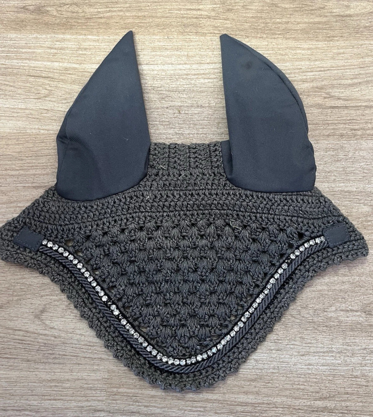 Grey Diamanté Cob Size Ears Ear Veil #3