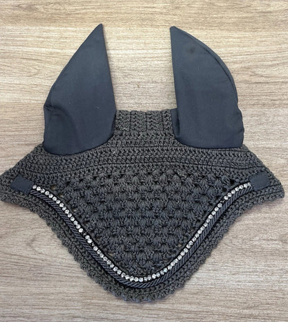 Grey Diamanté Cob Size Ears Ear Veil #3