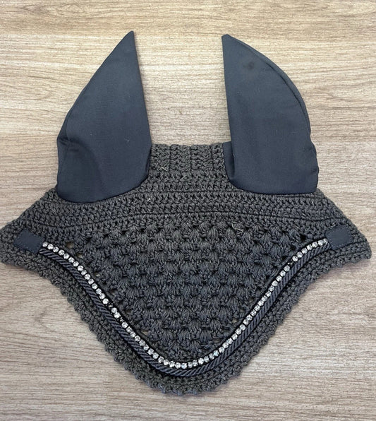 Grey Diamanté Cob Size Ears Ear Veil #3
