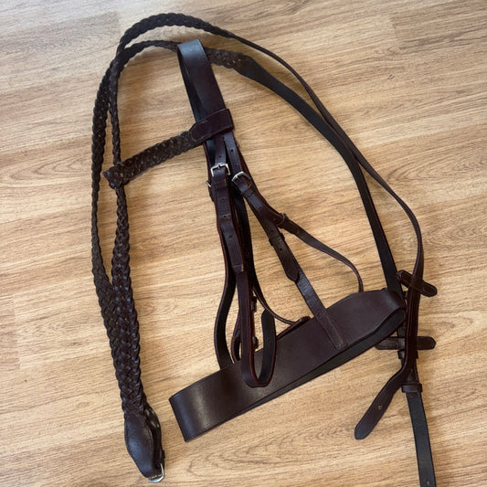Plaited Hunter Size Full Bride & Plaited Reins  #133