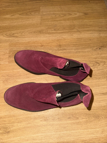 Decathlon Burgandy Suede Dress Jodphur Boots 8