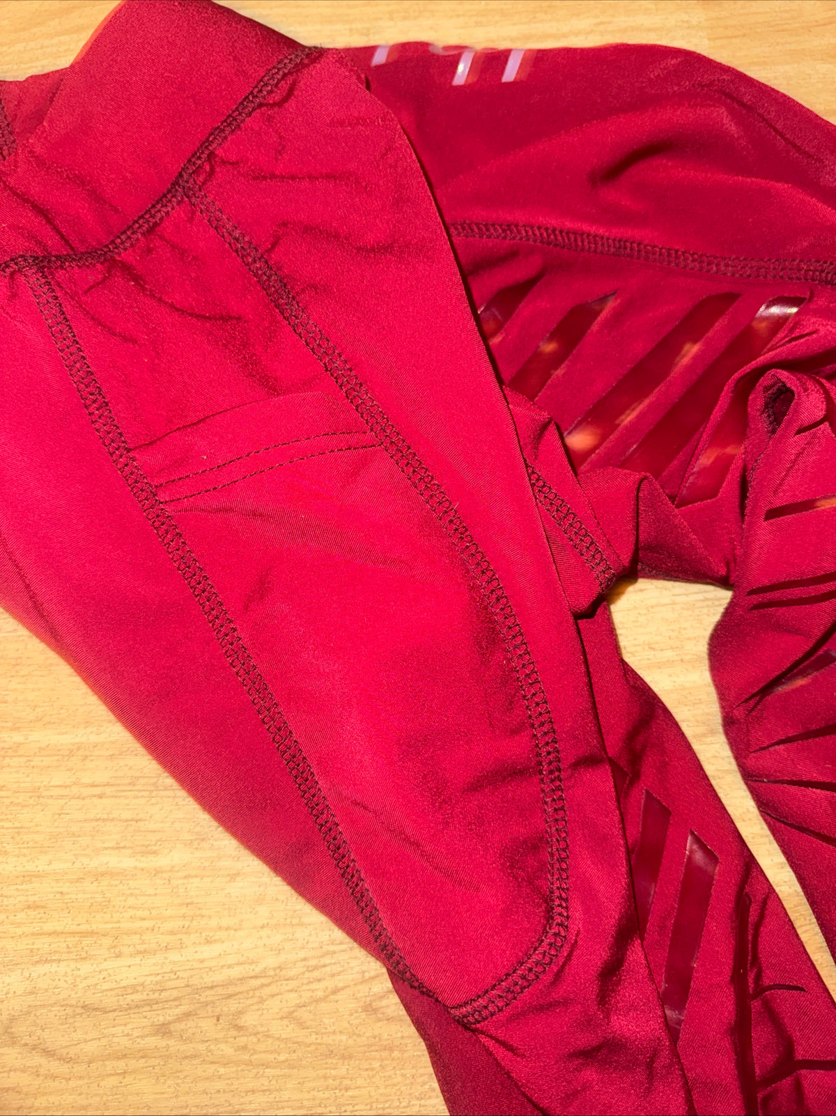 Pepperell Gel Seat Burgandy Red Horse Riding Tights Size 14/16 XXL Fleece Lined