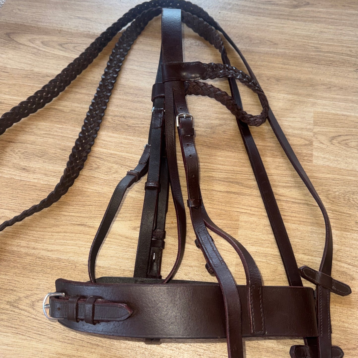 Plaited Hunter Size Full Bride & Plaited Reins  #133