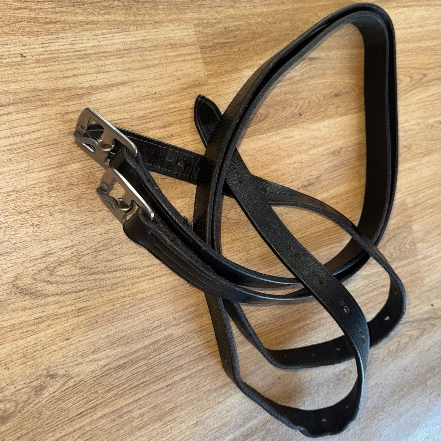 Black Leather 56” Stirrup Leathers #68 | Second Hand Tack