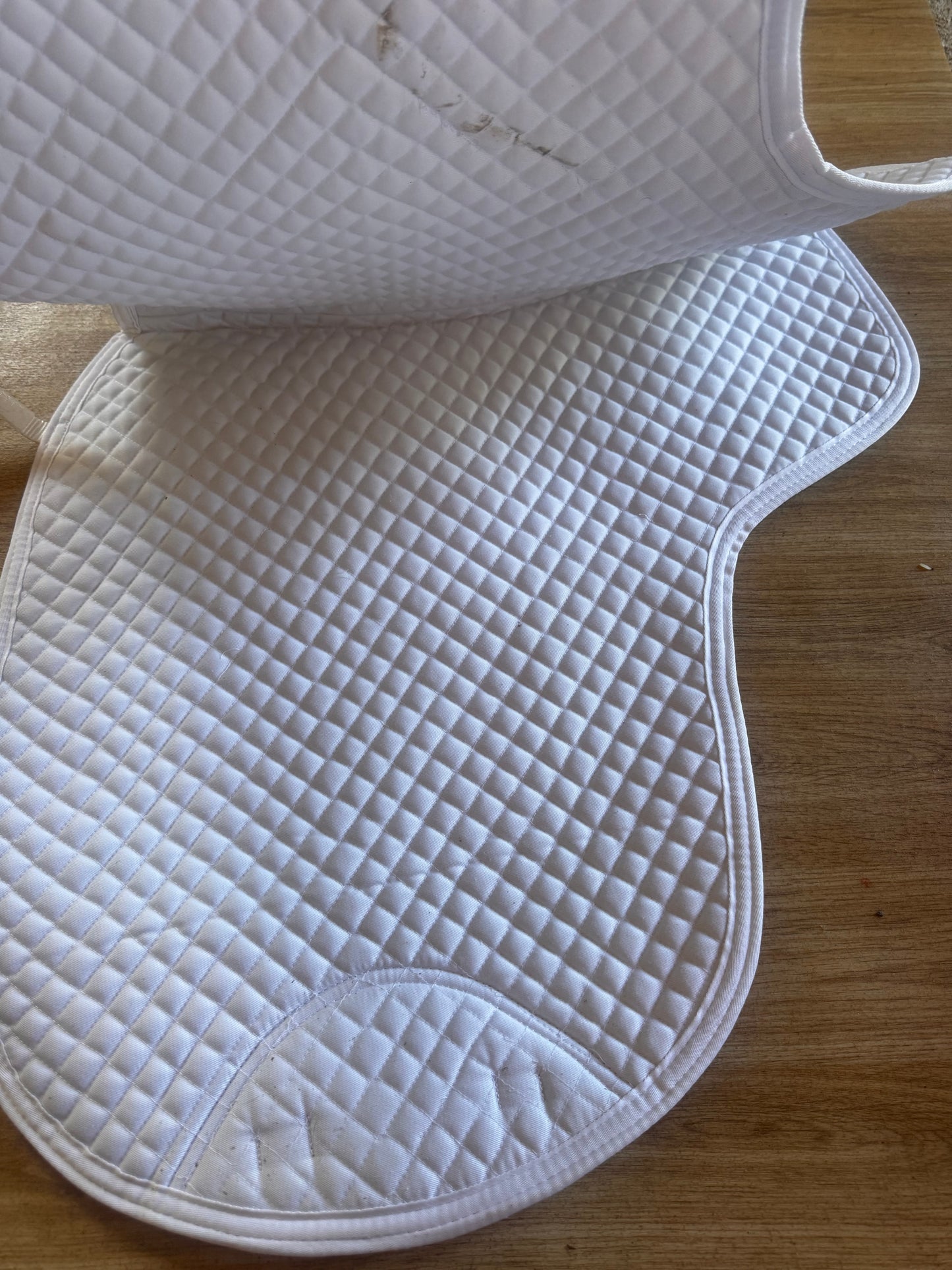 Cameo Size Large White Numnah | Showing Sj Hacking Eventing