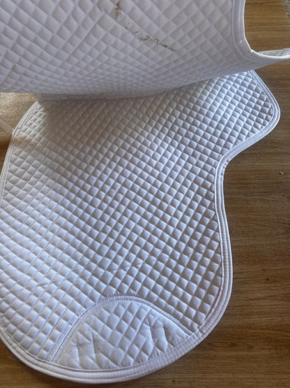 Cameo Size Large White Numnah | Showing Sj Hacking Eventing