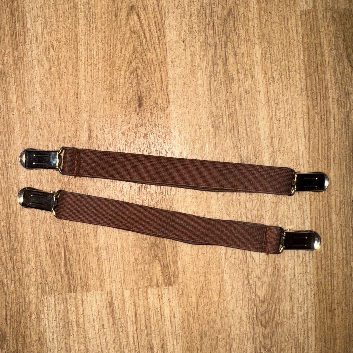 Brown Elasticated Jodphur Boot Clips - Free Post